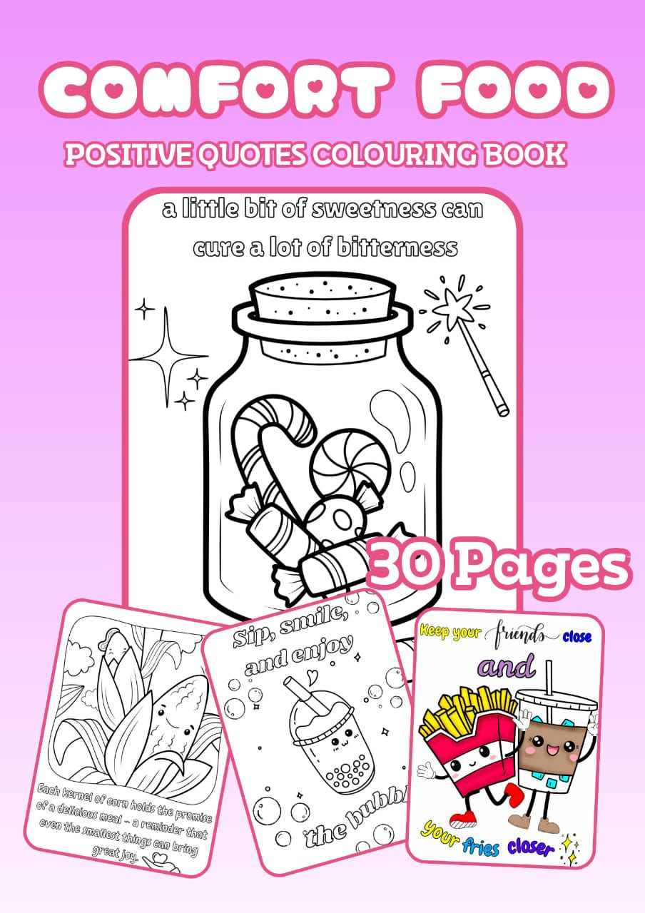 Printable 30 pages positive quotes coloring book