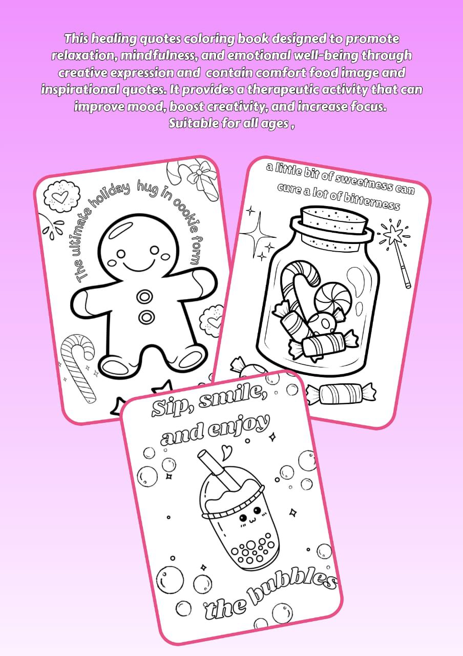 Printable 30 pages positive quotes coloring book